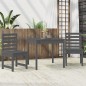 vidaXL Mesa y sillas de jardín 3 piezas madera maciza de pino gris vidaXL Mesa y sillas de jardín 3 piezas madera maciza de pino gris