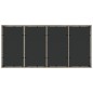 vidaXL Mesa de jardín superficie de vidrio ratán PE gris 190x90x75 cm vidaXL Mesa de jardín superficie de vidrio ratán PE gris 190x90x75 cm
