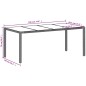 vidaXL Mesa de jardín superficie de vidrio ratán PE gris 190x90x75 cm vidaXL Mesa de jardín superficie de vidrio ratán PE gris 190x90x75 cm
