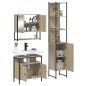vidaXL Set de muebles de baño 3 pzas madera contrachapada roble Sonoma vidaXL Set de muebles de baño 3 pzas madera contrachapada roble Sonoma