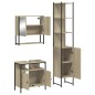 vidaXL Set de muebles de baño 3 pzas madera contrachapada roble Sonoma vidaXL Set de muebles de baño 3 pzas madera contrachapada roble Sonoma
