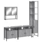 vidaXL Set de muebles de baño 4 pzas madera contrachapada gris sonoma