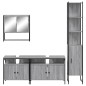 vidaXL Set de muebles de baño 4 pzas madera contrachapada gris sonoma