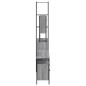 vidaXL Set de muebles de baño 4 pzas madera contrachapada gris sonoma