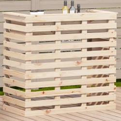 vidaXL Mesa alta bar de jardín madera maciza de pino 113,5x50x103 cm