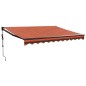 vidaXL Toldo retráctil automático naranja y marrón 3x2,5 m vidaXL Toldo retráctil automático naranja y marrón 3x2,5 m