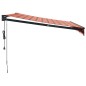 vidaXL Toldo retráctil automático naranja y marrón 3x2,5 m vidaXL Toldo retráctil automático naranja y marrón 3x2,5 m