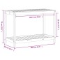 vidaXL Mesa de plantación con estante madera maciza pino 108x50x75 cm vidaXL Mesa de plantación con estante madera maciza pino 108x50x75 cm