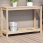 vidaXL Mesa de plantación con estante madera maciza pino 108x35x75 cm vidaXL Mesa de plantación con estante madera maciza pino 108x35x75 cm