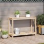 vidaXL Mesa de plantación con estante madera maciza pino 108x35x75 cm vidaXL Mesa de plantación con estante madera maciza pino 108x35x75 cm