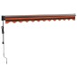 vidaXL Toldo retráctil automático naranja y marrón 3x2,5 m vidaXL Toldo retráctil automático naranja y marrón 3x2,5 m