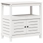 vidaXL Mesa plantación con estantes madera pino blanco 82,5x45x81 cm vidaXL Mesa plantación con estantes madera pino blanco 82,5x45x81 cm