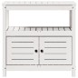vidaXL Mesa plantación con estantes madera pino blanco 82,5x45x81 cm vidaXL Mesa plantación con estantes madera pino blanco 82,5x45x81 cm