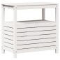 vidaXL Mesa plantación con estantes madera pino blanco 82,5x45x81 cm vidaXL Mesa plantación con estantes madera pino blanco 82,5x45x81 cm