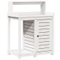 vidaXL Mesa plantación con estantes madera pino blanco 82,5x50x109,5cm vidaXL Mesa plantación con estantes madera pino blanco 82,5x50x109,5cm