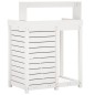 vidaXL Mesa plantación con estantes madera pino blanco 82,5x50x109,5cm vidaXL Mesa plantación con estantes madera pino blanco 82,5x50x109,5cm