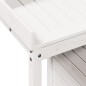 vidaXL Mesa plantación con estantes madera pino blanco 82,5x50x109,5cm vidaXL Mesa plantación con estantes madera pino blanco 82,5x50x109,5cm