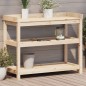 vidaXL Mesa de plantación con estantes madera pino 108x45x86,5 cm vidaXL Mesa de plantación con estantes madera pino 108x45x86,5 cm