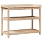 vidaXL Mesa de plantación con estantes madera pino 108x45x86,5 cm vidaXL Mesa de plantación con estantes madera pino 108x45x86,5 cm