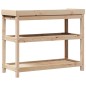 vidaXL Mesa de plantación con estantes madera pino 108x45x86,5 cm vidaXL Mesa de plantación con estantes madera pino 108x45x86,5 cm