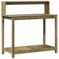 vidaXL Mesa plantación con estantes madera impregnada 108x50x109,5 cm vidaXL Mesa plantación con estantes madera impregnada 108x50x109,5 cm