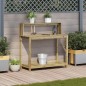 vidaXL Mesa plantación con estantes madera impregnada 108x50x109,5 cm vidaXL Mesa plantación con estantes madera impregnada 108x50x109,5 cm