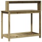 vidaXL Mesa plantación con estantes madera impregnada 108x50x109,5 cm vidaXL Mesa plantación con estantes madera impregnada 108x50x109,5 cm