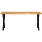 vidaXL Banco con borde natural madera de acacia maciza 105 cm vidaXL Banco con borde natural madera de acacia maciza 105 cm
