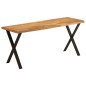 vidaXL Banco con borde natural madera de acacia maciza 105 cm vidaXL Banco con borde natural madera de acacia maciza 105 cm