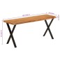 vidaXL Banco con borde natural madera de acacia maciza 105 cm vidaXL Banco con borde natural madera de acacia maciza 105 cm