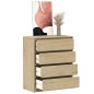 vidaXL Cajonera SAUDA madera maciza de pino color roble 76,5x39x91 cm vidaXL Cajonera SAUDA madera maciza de pino color roble 76,5x39x91 cm