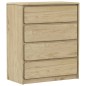 vidaXL Cajonera SAUDA madera maciza de pino color roble 76,5x39x91 cm vidaXL Cajonera SAUDA madera maciza de pino color roble 76,5x39x91 cm
