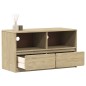 vidaXL Mueble de TV SAUDA madera maciza pino color roble 99x43x55 cm vidaXL Mueble de TV SAUDA madera maciza pino color roble 99x43x55 cm