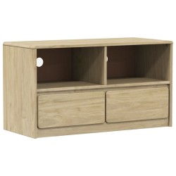 vidaXL Mueble de TV SAUDA madera maciza pino color roble 99x43x55 cm	