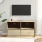 vidaXL Mueble de TV SAUDA madera maciza pino color roble 99x43x55 cm vidaXL Mueble de TV SAUDA madera maciza pino color roble 99x43x55 cm