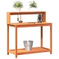 vidaXL Mesa plantación con estantes madera pino marrón 108x50x109,5 cm vidaXL Mesa plantación con estantes madera pino marrón 108x50x109,5 cm