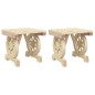 vidaXL Taburetes de jardín 2 unidades madera maciza de abeto vidaXL Taburetes de jardín 2 unidades madera maciza de abeto