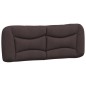 vidaXL Estructura de cama con luces LED tela marrón oscuro 140x190 cm