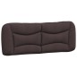 vidaXL Estructura de cama con luces LED tela marrón oscuro 180x200 cm