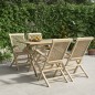 vidaXL Juego de comedor de jardín 5 piezas madera maciza de teca vidaXL Juego de comedor de jardín 5 piezas madera maciza de teca