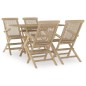 vidaXL Juego de comedor de jardín 5 piezas madera maciza de teca vidaXL Juego de comedor de jardín 5 piezas madera maciza de teca