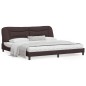vidaXL Estructura de cama con luces LED tela marrón oscuro 200x200 cm vidaXL Estructura de cama con luces LED tela marrón oscuro 200x200 cm