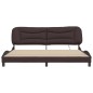 vidaXL Estructura de cama con luces LED tela marrón oscuro 200x200 cm vidaXL Estructura de cama con luces LED tela marrón oscuro 200x200 cm