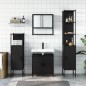 vidaXL Juego de muebles de baño 4 pzas madera contrachapada negro vidaXL Juego de muebles de baño 4 pzas madera contrachapada negro