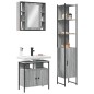 vidaXL Set de muebles de baño 3 pzas madera contrachapada gris sonoma vidaXL Set de muebles de baño 3 pzas madera contrachapada gris sonoma
