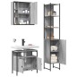 vidaXL Set de muebles de baño 3 pzas madera contrachapada gris sonoma vidaXL Set de muebles de baño 3 pzas madera contrachapada gris sonoma