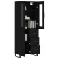 vidaXL Aparador alto madera contrachapada negro 69,5x34x180 cm vidaXL Aparador alto madera contrachapada negro 69,5x34x180 cm