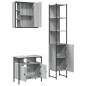 vidaXL Set de muebles de baño 3 pzas madera contrachapada gris sonoma vidaXL Set de muebles de baño 3 pzas madera contrachapada gris sonoma