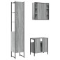 vidaXL Set de muebles de baño 3 pzas madera contrachapada gris sonoma vidaXL Set de muebles de baño 3 pzas madera contrachapada gris sonoma