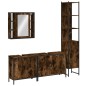 vidaXL Set de muebles de baño 4 piezas madera contrachapada roble humo vidaXL Set de muebles de baño 4 piezas madera contrachapada roble humo